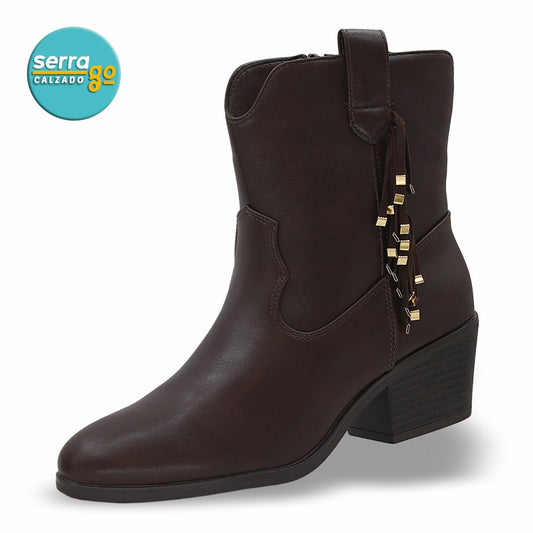 BOTA CAÑA MEDIA DAMA ESTILO JO-13 COLOR CAFÉ