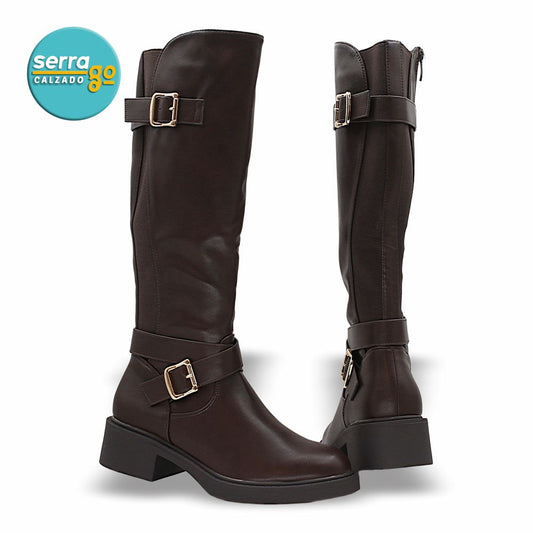 BOTA  DAMA ESTILO JO-02 COLOR CAFÉ