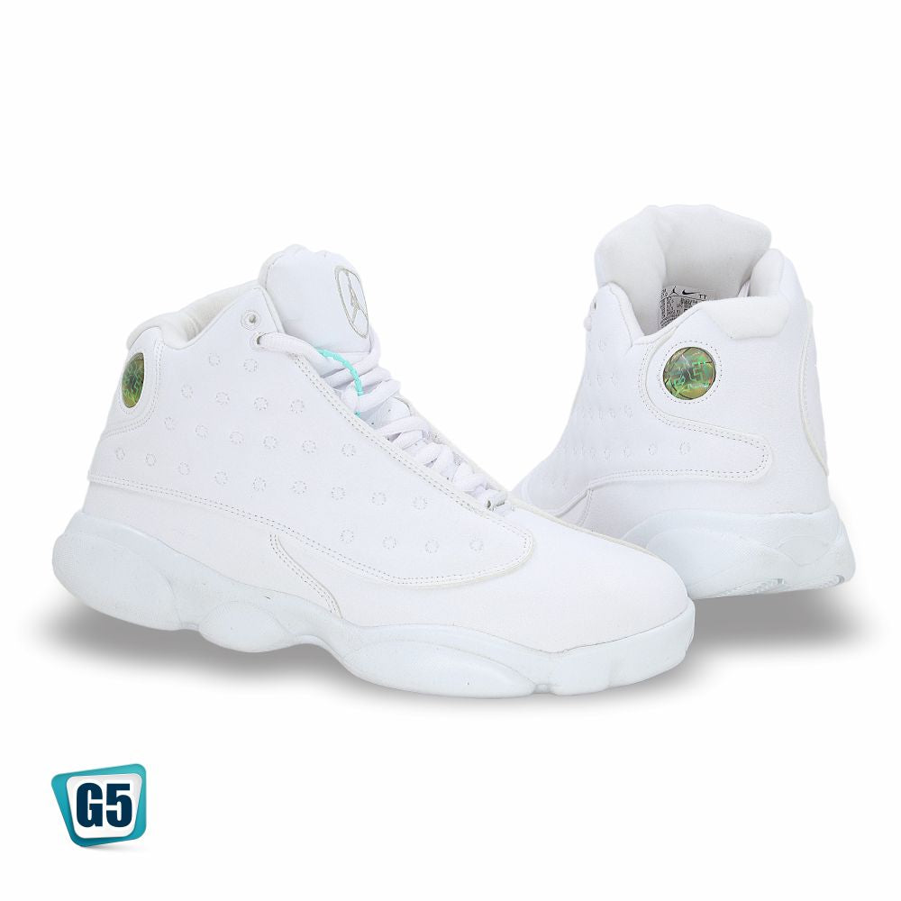 CALZADO URBANO REPLICA JORDAN RETRO R13YM COLOR ALL WHITE