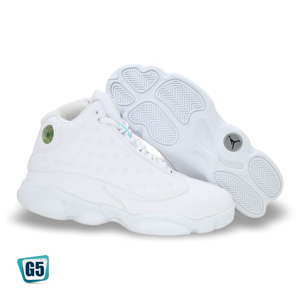 CALZADO URBANO REPLICA JORDAN RETRO R13YM COLOR ALL WHITE