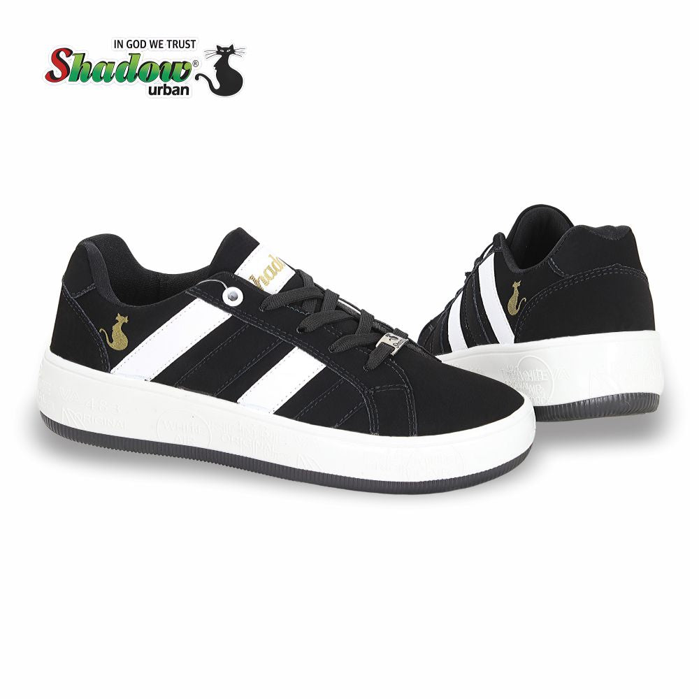 CALZADO URBANO ESTILO 3076 COLOR BUCK NEGRO BLANCO