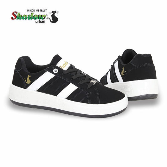 CALZADO URBANO ESTILO 3076 COLOR BUCK NEGRO BLANCO