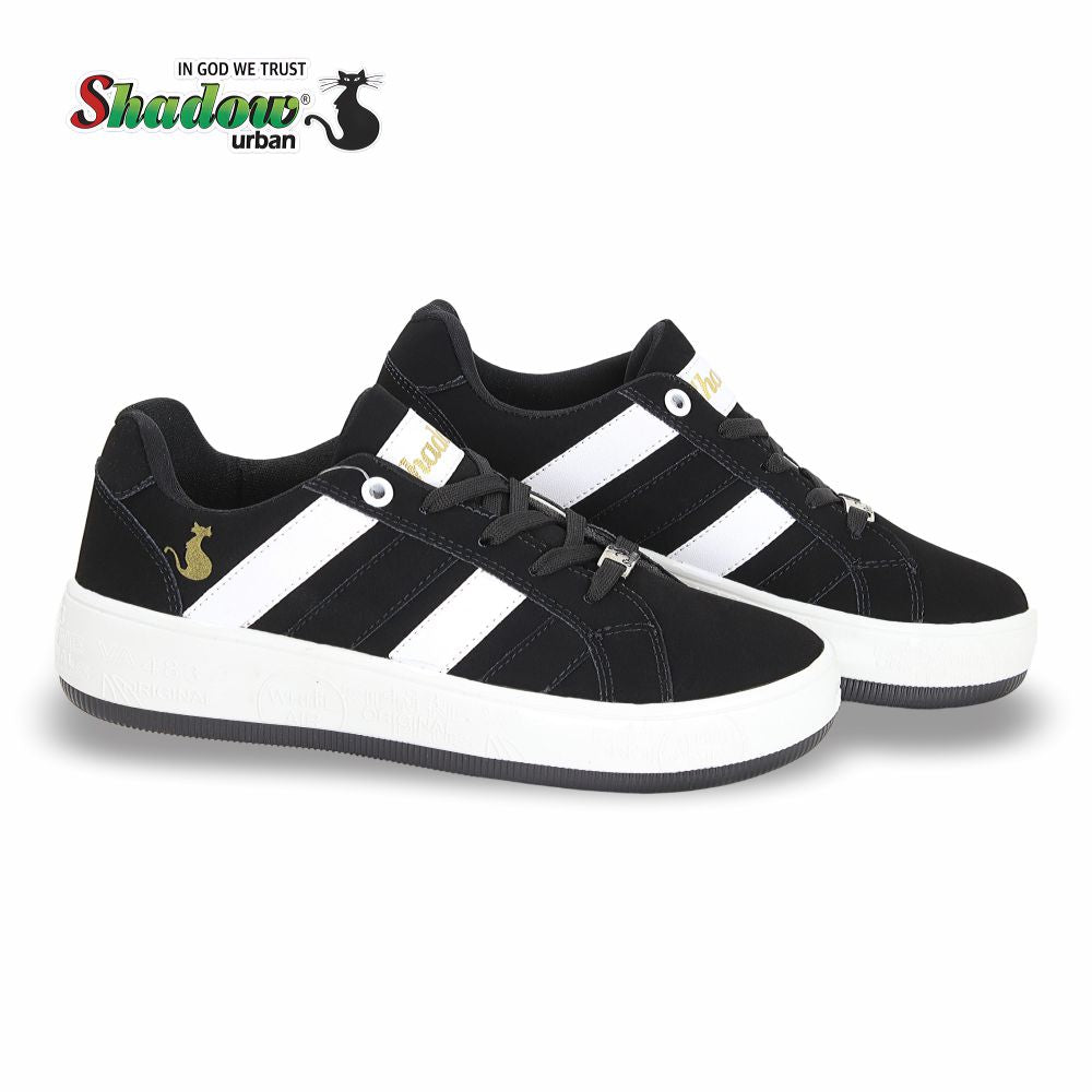 CALZADO URBANO ESTILO 3076 COLOR BUCK NEGRO BLANCO