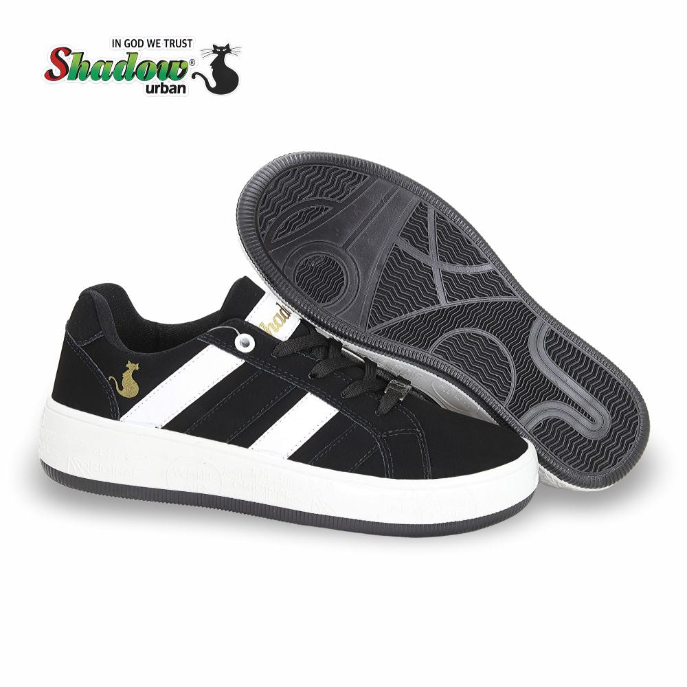 CALZADO URBANO ESTILO 3076 COLOR BUCK NEGRO BLANCO