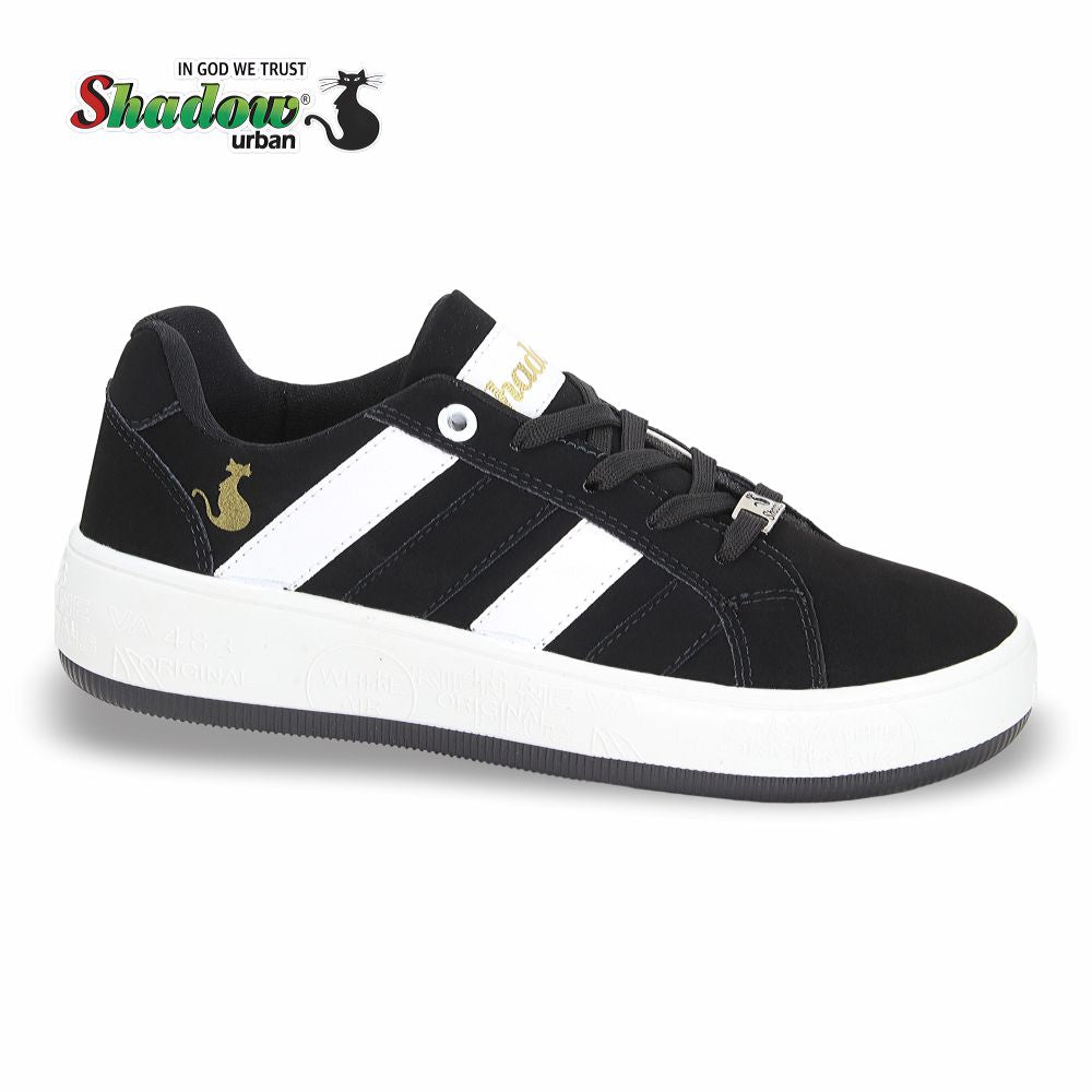 CALZADO URBANO ESTILO 3076 COLOR BUCK NEGRO BLANCO