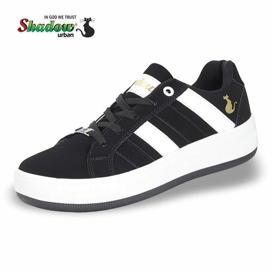 CALZADO URBANO ESTILO 3076 COLOR BUCK NEGRO BLANCO