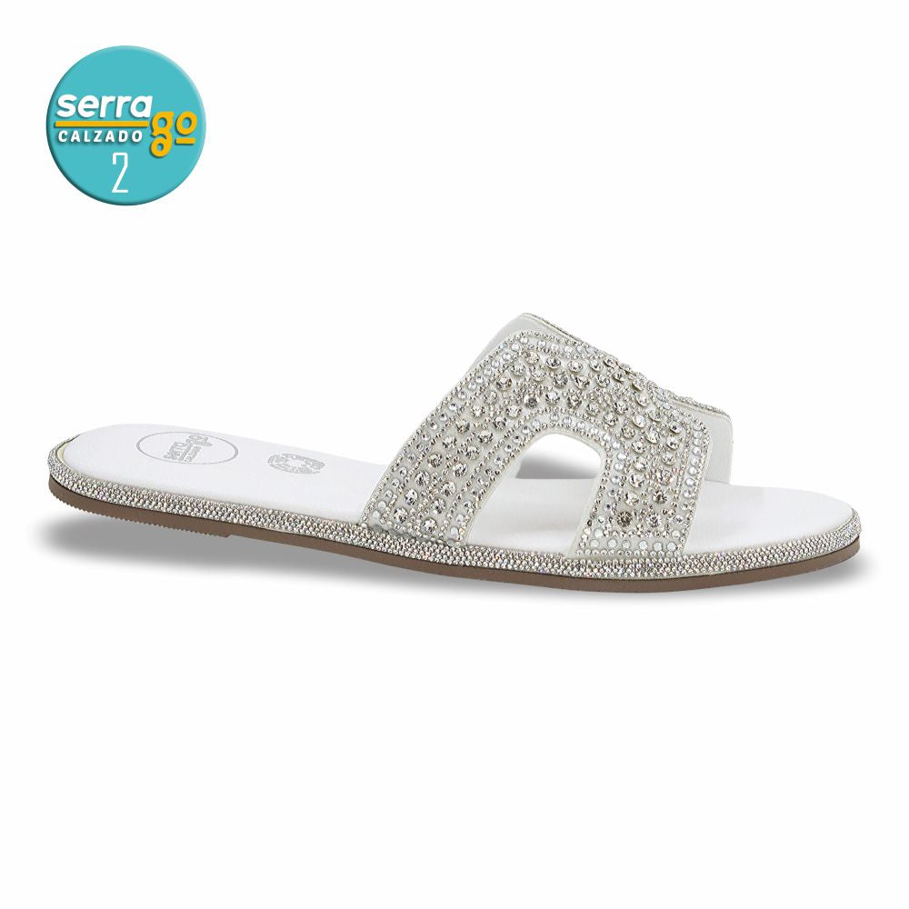 SANDALIA FLAT MOD. H-114 COLOR BLANCO