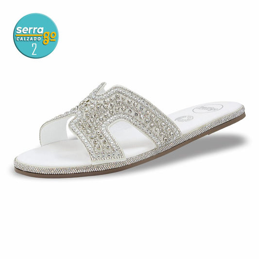 SANDALIA FLAT MOD. H-114 COLOR BLANCO