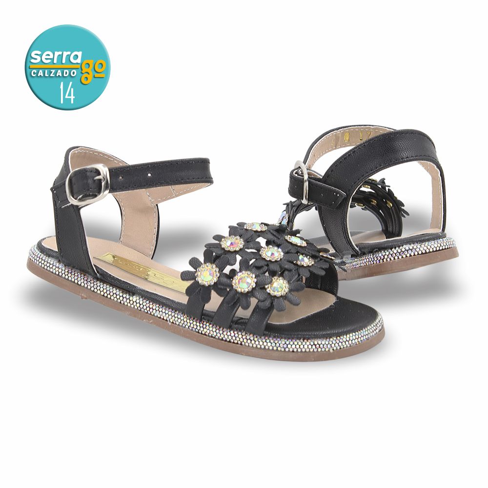 SANDALIA INFANTIL ESTILO 610 COLOR NEGRO
