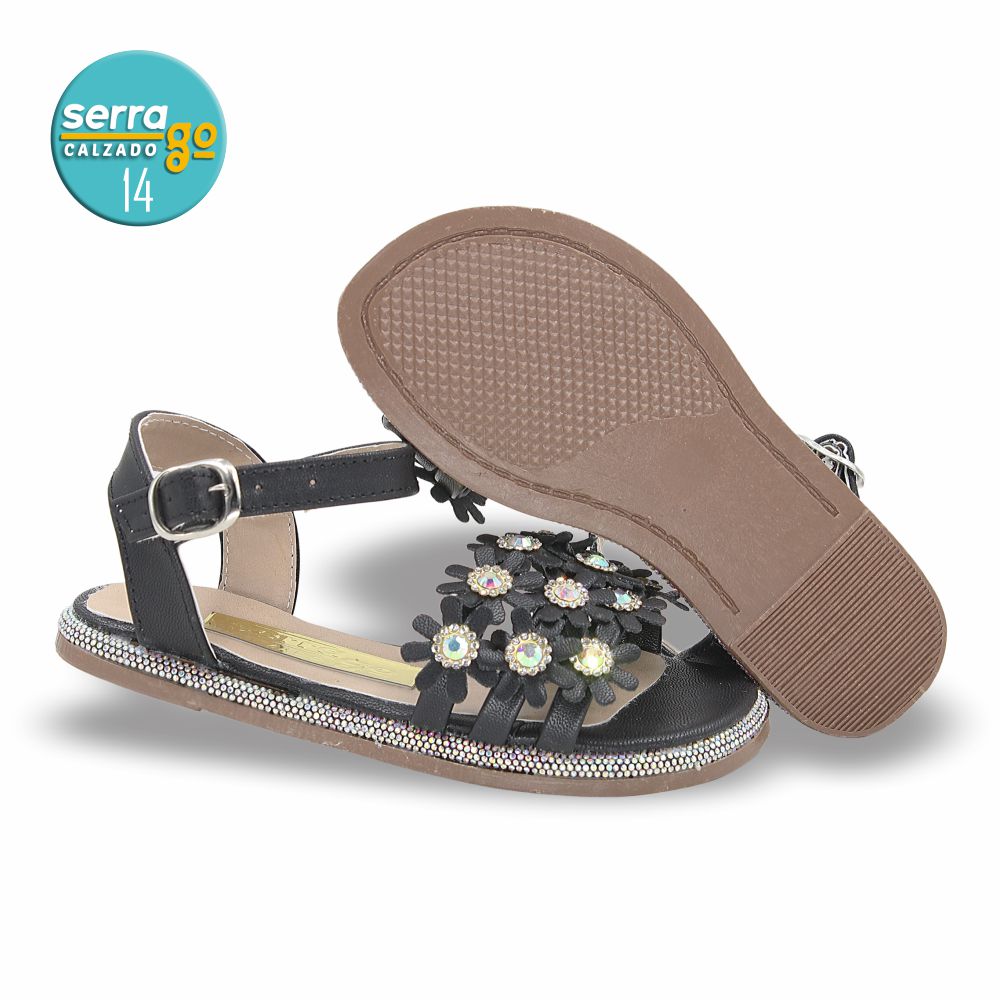 SANDALIA INFANTIL ESTILO 610 COLOR NEGRO