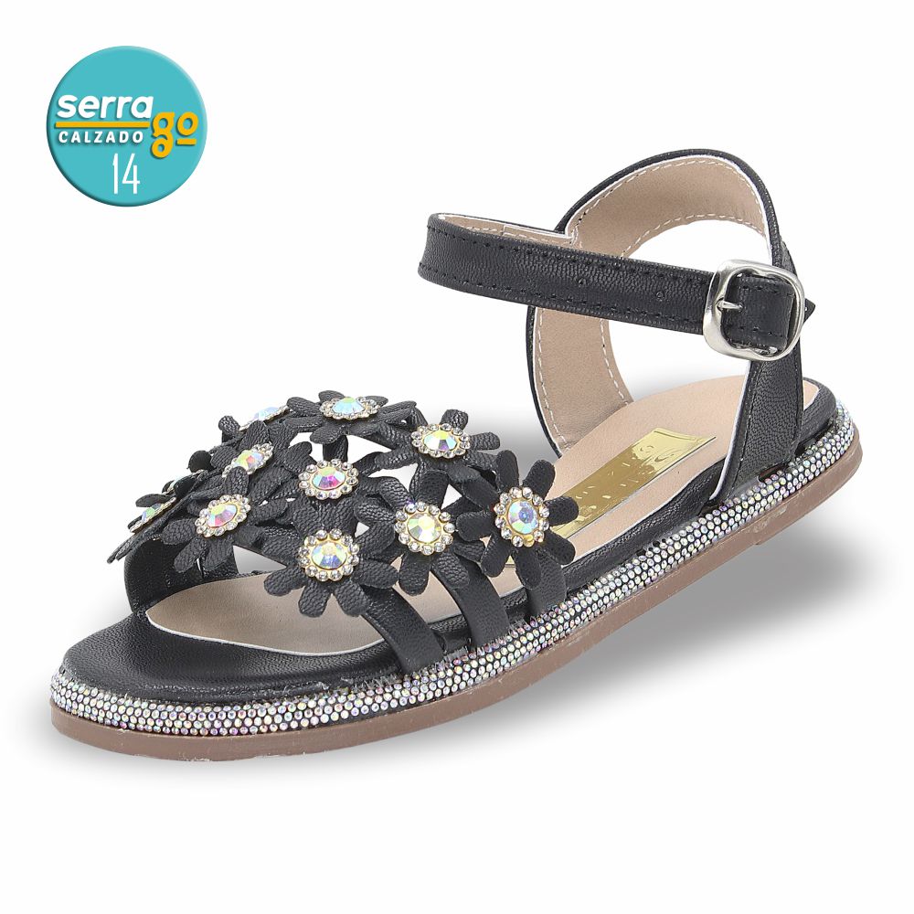 SANDALIA INFANTIL ESTILO 610 COLOR NEGRO