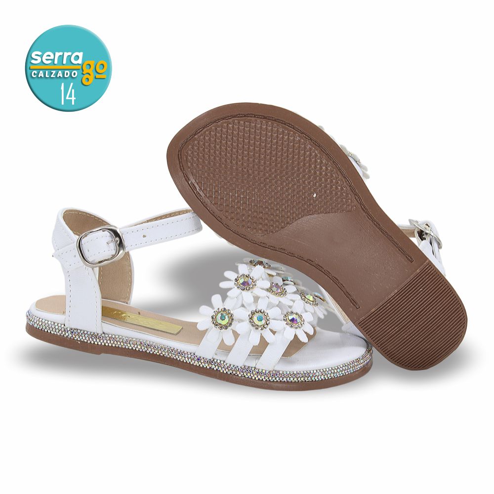 SANDALIA INFANTIL ESTILO 610 COLOR BLANCO