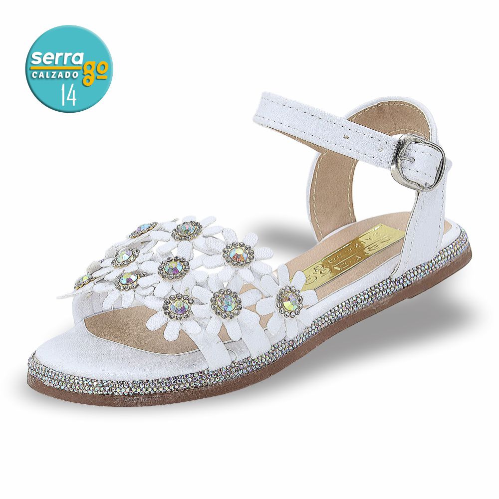 SANDALIA INFANTIL ESTILO 610 COLOR BLANCO