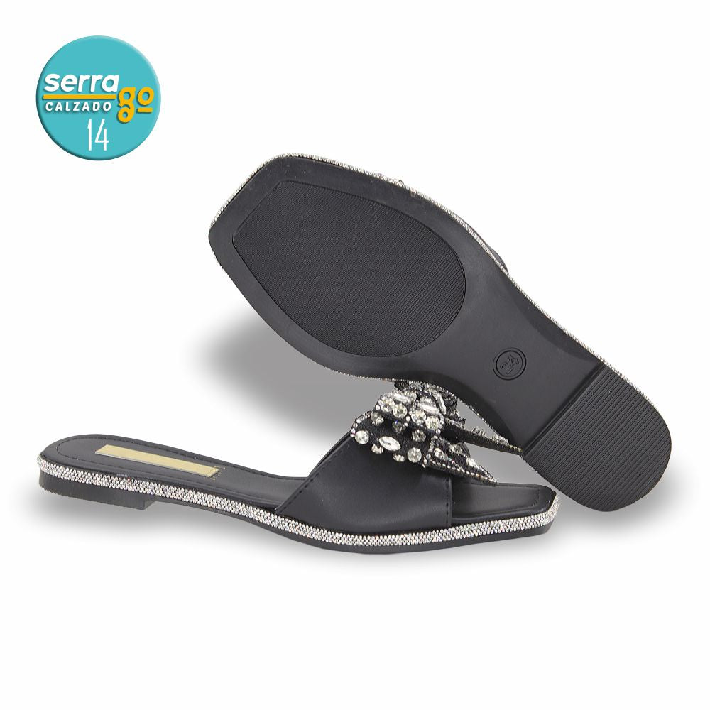 SANDALIA FLAT MOD. 10 COLOR NEGRO