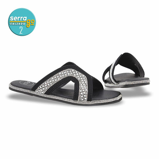 SANDALIA FLAT MOD. H-124 COLOR NEGRO