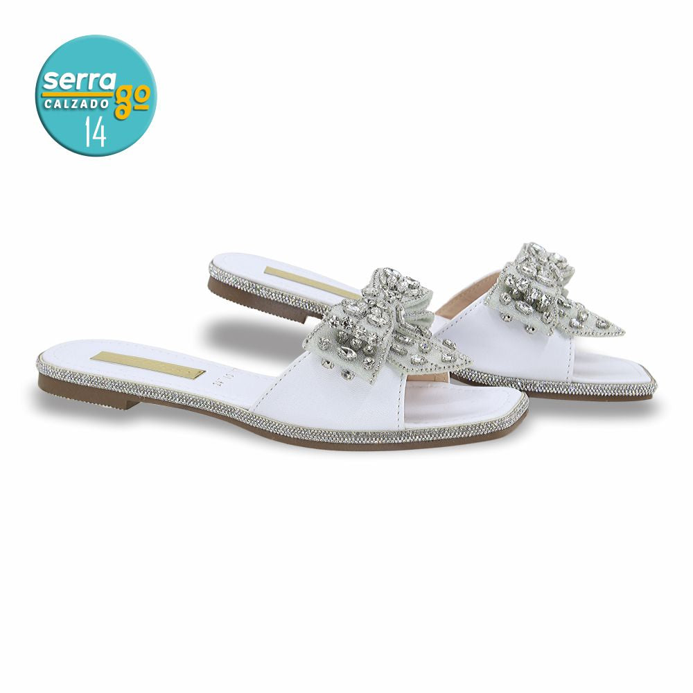 SANDALIA FLAT MOD. 10 COLOR BLANCO
