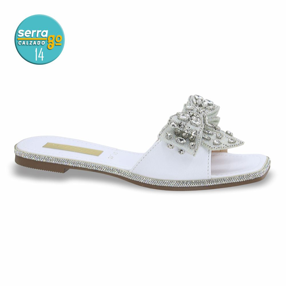 SANDALIA FLAT MOD. 10 COLOR BLANCO