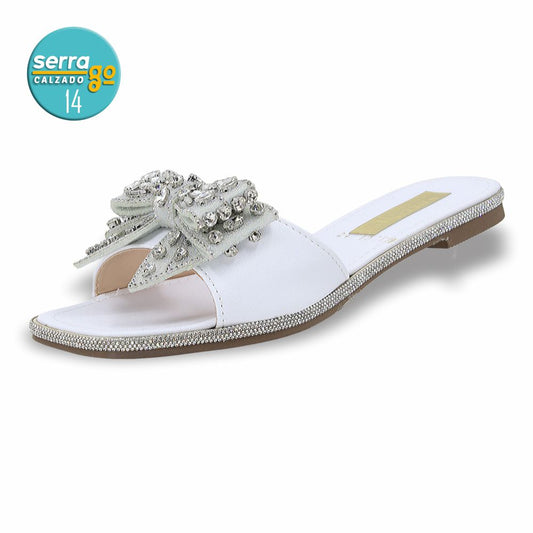 SANDALIA FLAT MOD. 10 COLOR BLANCO