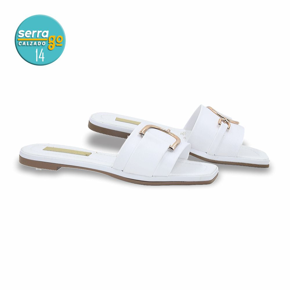 SANDALIA FLAT MOD. 30 COLOR BLANCO