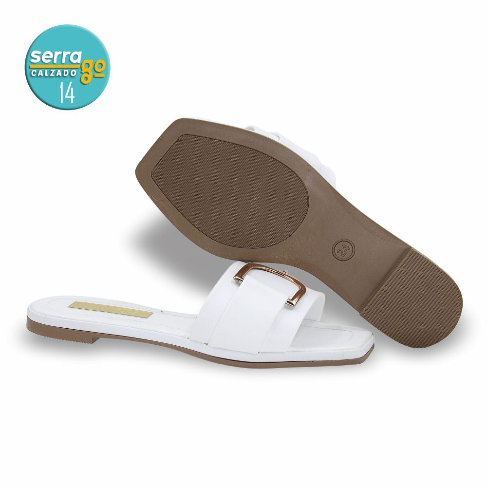 SANDALIA FLAT MOD. 30 COLOR BLANCO