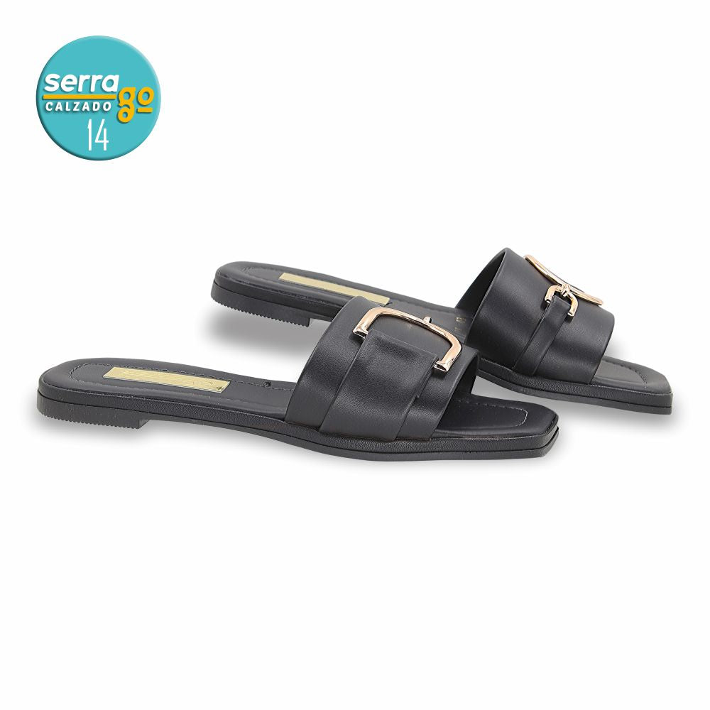 SANDALIA FLAT MOD. 30 COLOR NEGRO
