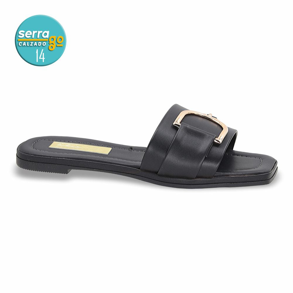 SANDALIA FLAT MOD. 30 COLOR NEGRO