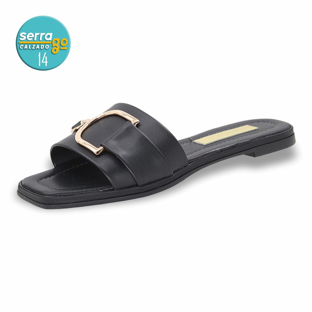 SANDALIA FLAT MOD. 30 COLOR NEGRO