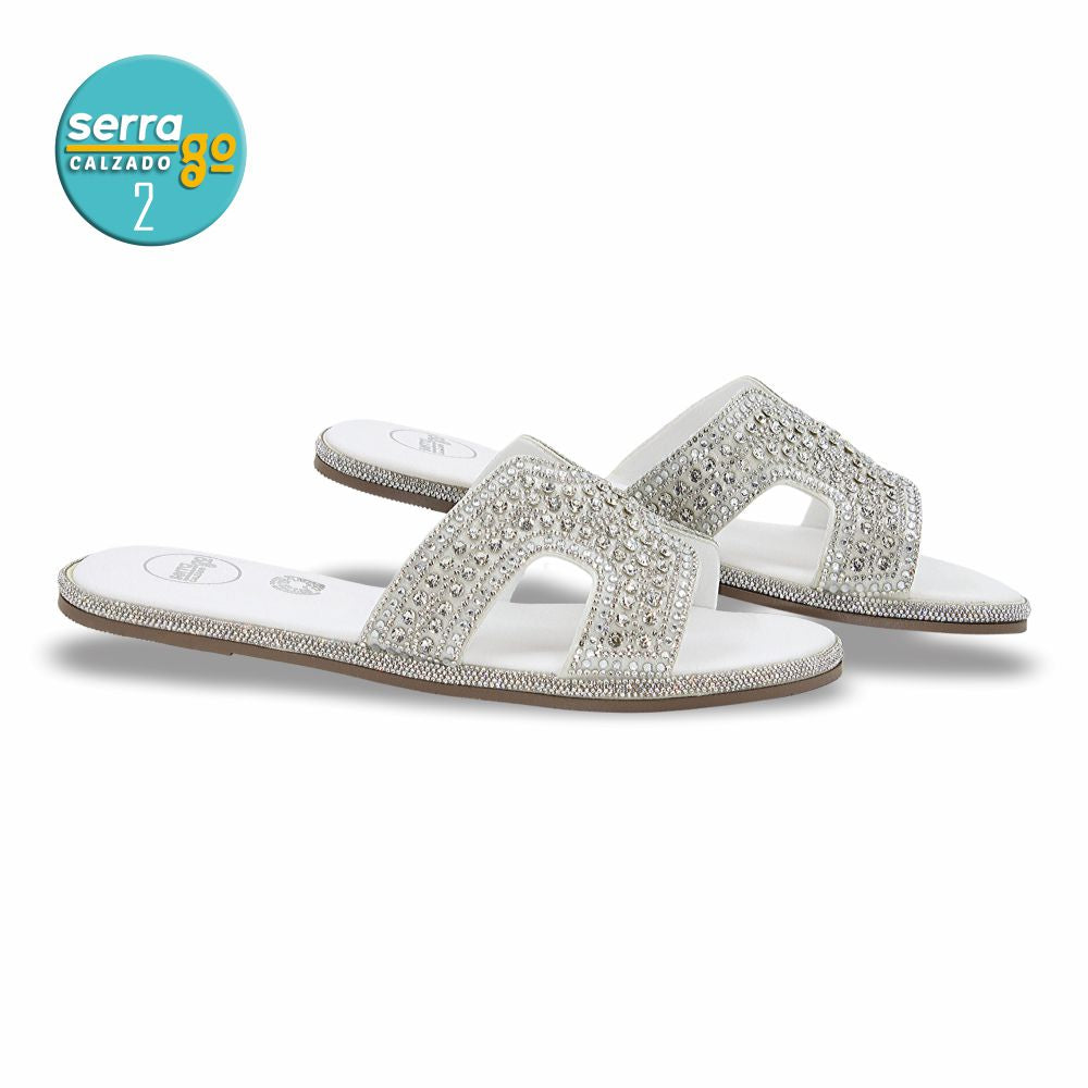 SANDALIA FLAT MOD. H-114 COLOR BLANCO