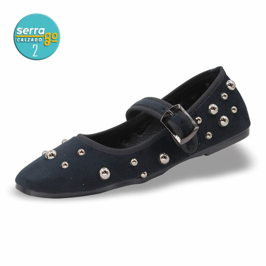 CALZADO FORMAL PARA DAMA TIPO FLAT ESTILO B-824 COLOR NEGRO