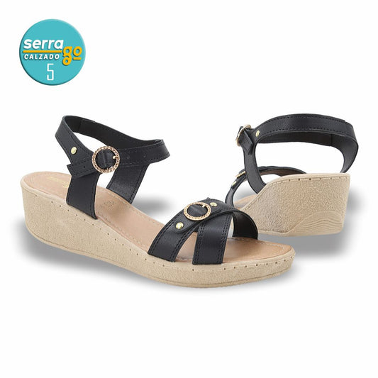 SANDALIA CASUAL DAMA ESTILO 56 COLOR NEGRO