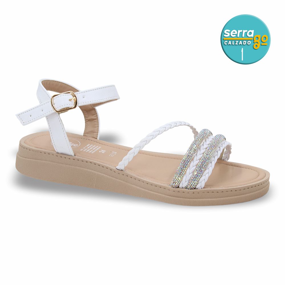 SANDALIA CASUAL DAMA ESTILO 4110 COLOR BLANCO TORNASOL
