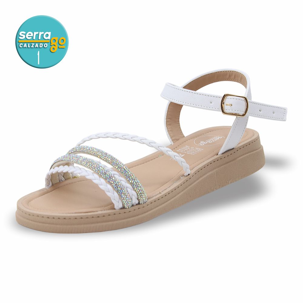 SANDALIA CASUAL DAMA ESTILO 4110 COLOR BLANCO TORNASOL