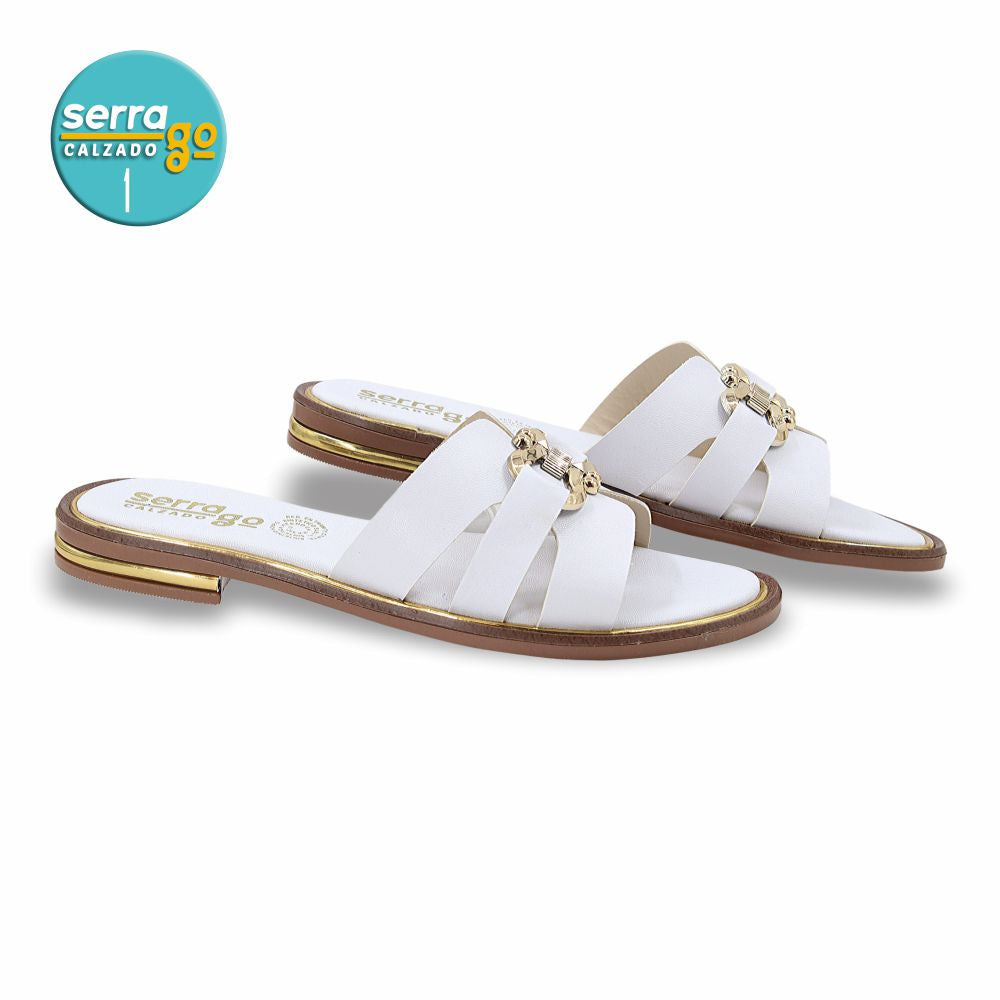 SANDALIA FLAT MOD. 2543 COLOR BLANCO