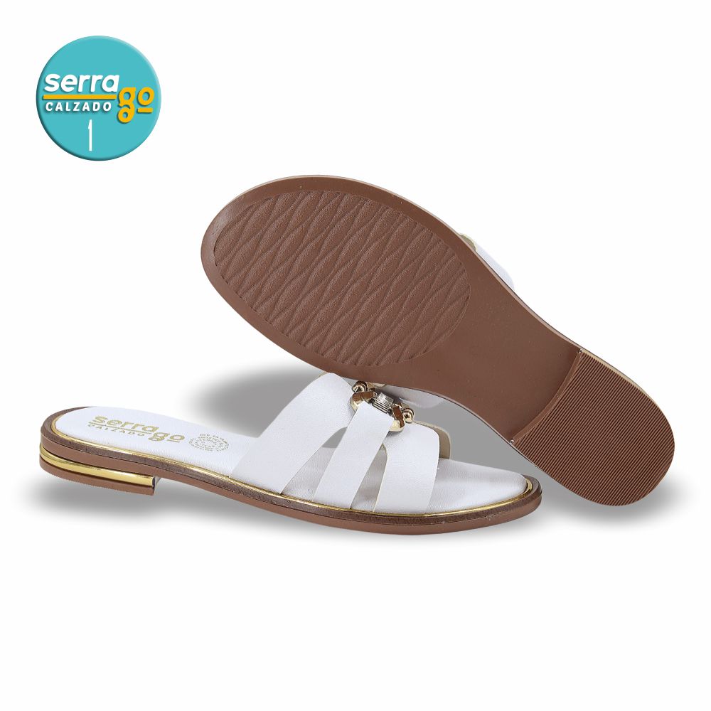 SANDALIA FLAT MOD. 2543 COLOR BLANCO