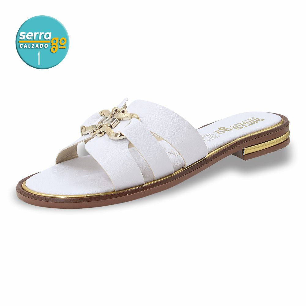 SANDALIA FLAT MOD. 2543 COLOR BLANCO