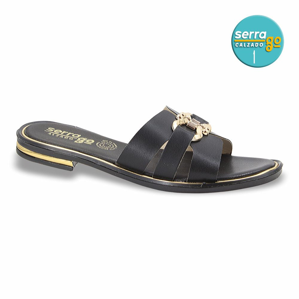 SANDALIA FLAT MOD. 2543 COLOR NEGRO