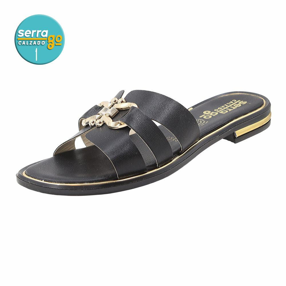 SANDALIA FLAT MOD. 2543 COLOR NEGRO