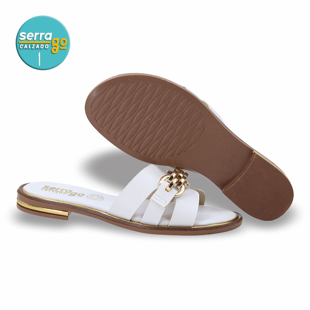 SANDALIA FLAT MOD. 2544 COLOR BLANCO