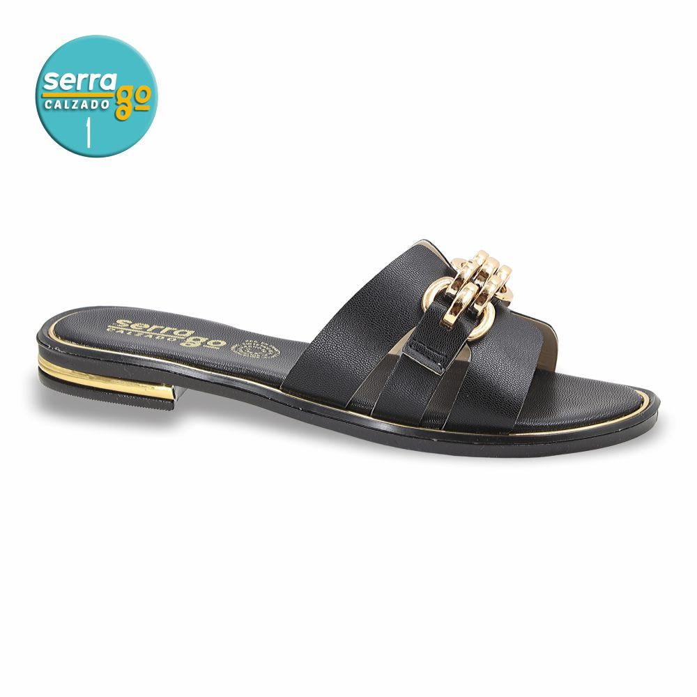 SANDALIA FLAT MOD. 2544 COLOR NEGRO