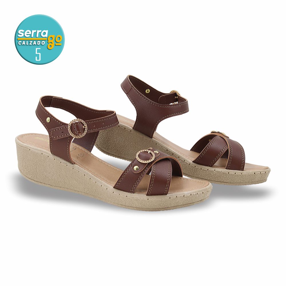 SANDALIA CASUAL DAMA ESTILO 56 COLOR COMINO