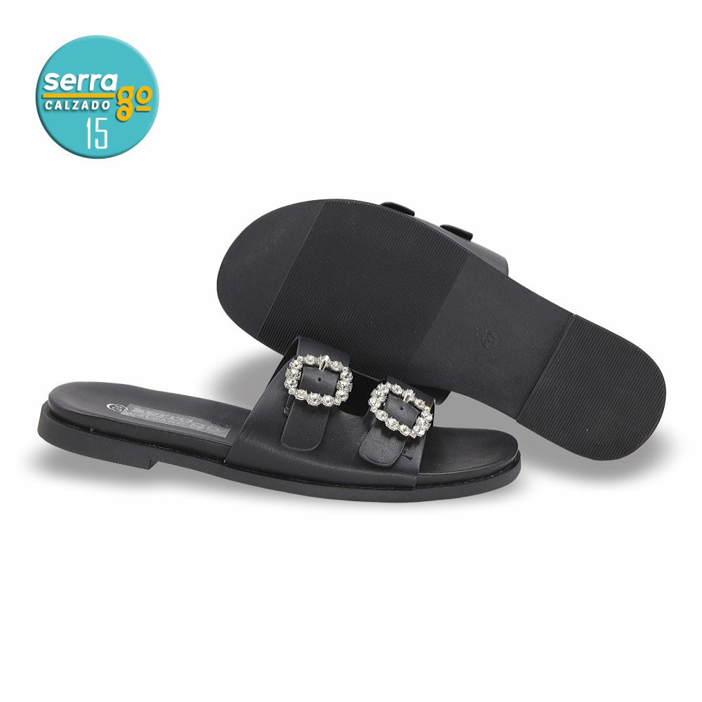 SANDALIA FLAT MOD. 722 COLOR NEGRO