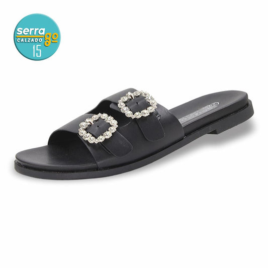 SANDALIA FLAT MOD. 722 COLOR NEGRO
