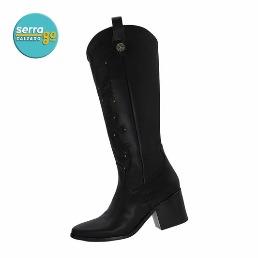 BOTA LARGA DAMA ESTILO MILWAU COLOR NEGRO