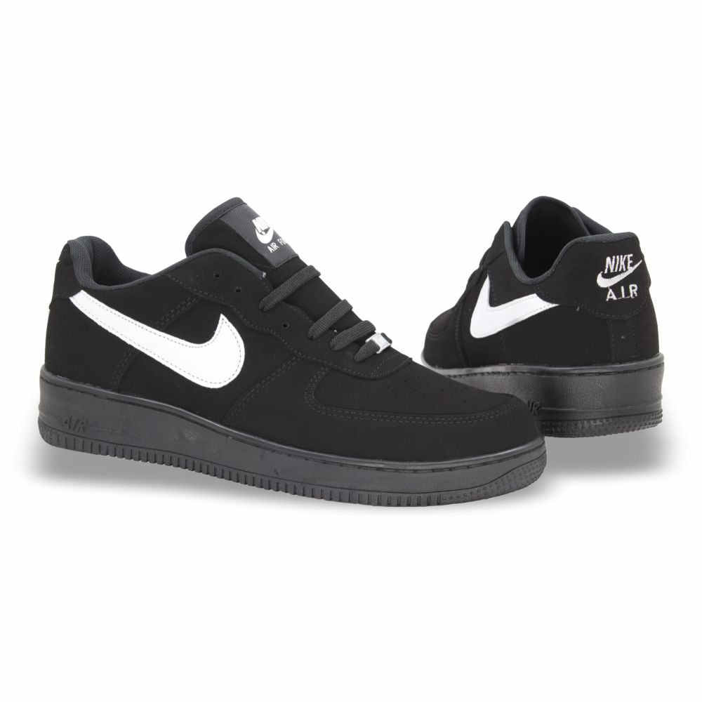 CALZADO URBANO REP NIK AIR FORC 505-1 COLOR NOBUCK NEGRO BLANCO