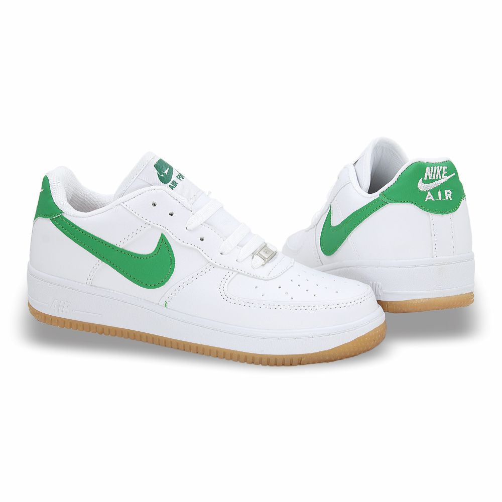 CALZADO URBANO REP NIK AIR FORC 505-11 COLOR BLANCO VERDE