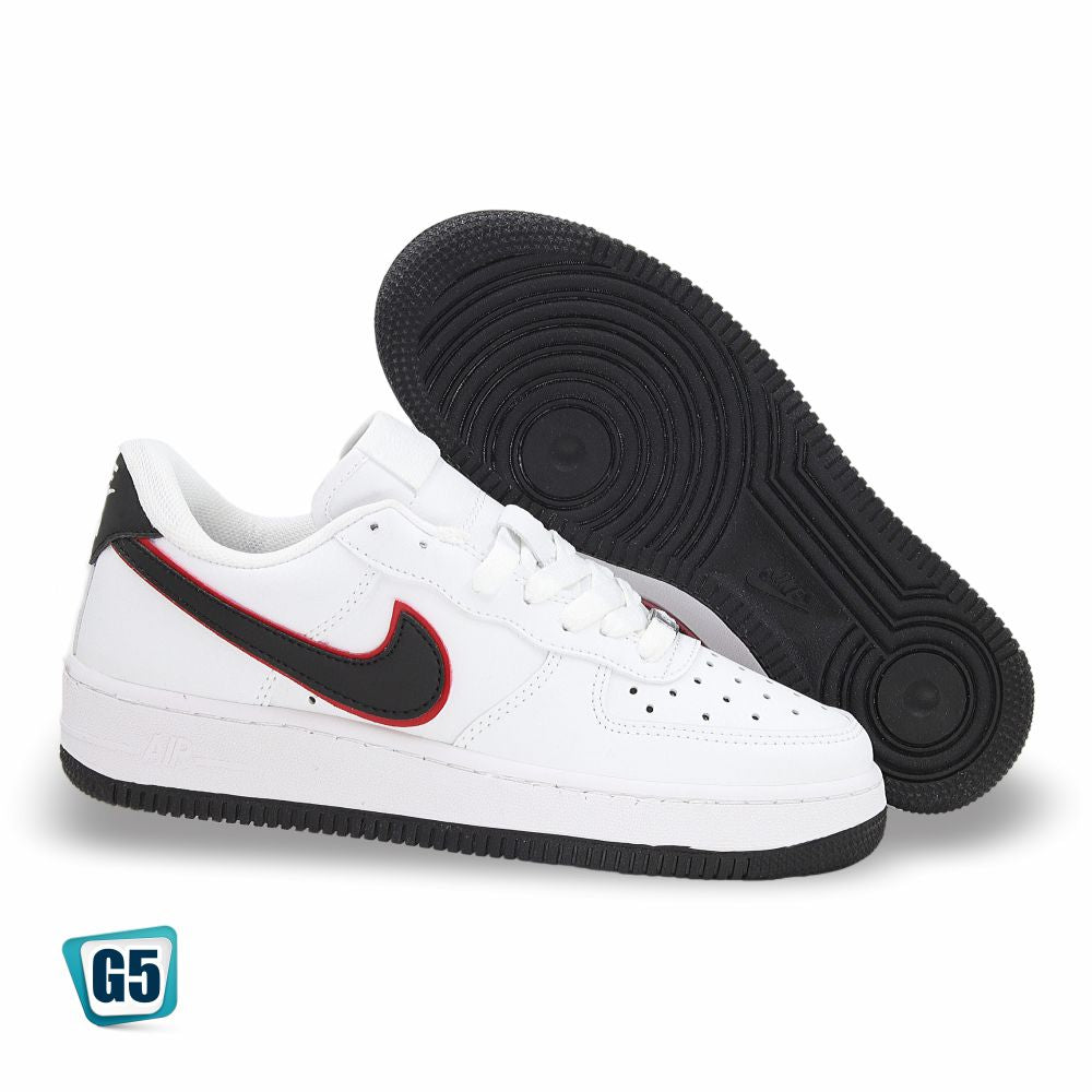 CALZADO URBANO MOD. AF1MA COLOR BLANCO/NEGRO/ROJO