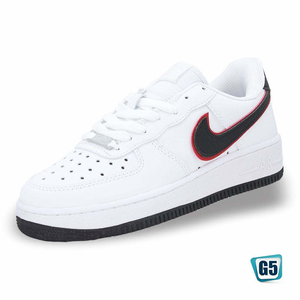 CALZADO URBANO MOD. AF1MA COLOR BLANCO/NEGRO/ROJO