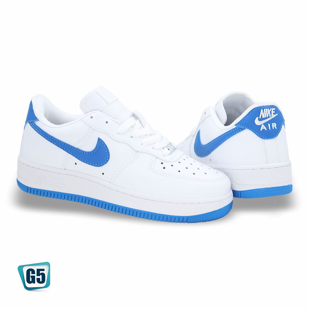 CALZADO URBANO MOD. AF1MA COLOR BLANCO TURQUEZA