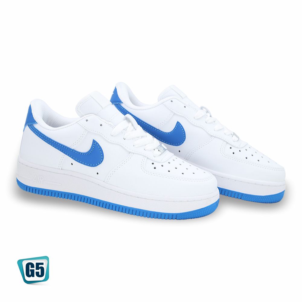 CALZADO URBANO MOD. AF1MA COLOR BLANCO TURQUEZA