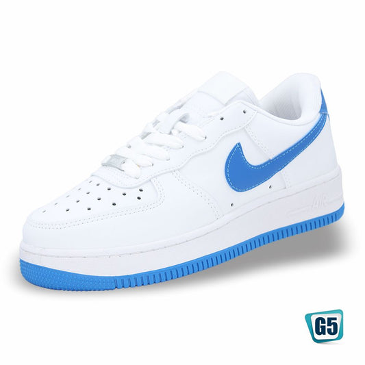 CALZADO URBANO MOD. AF1MA COLOR BLANCO TURQUEZA